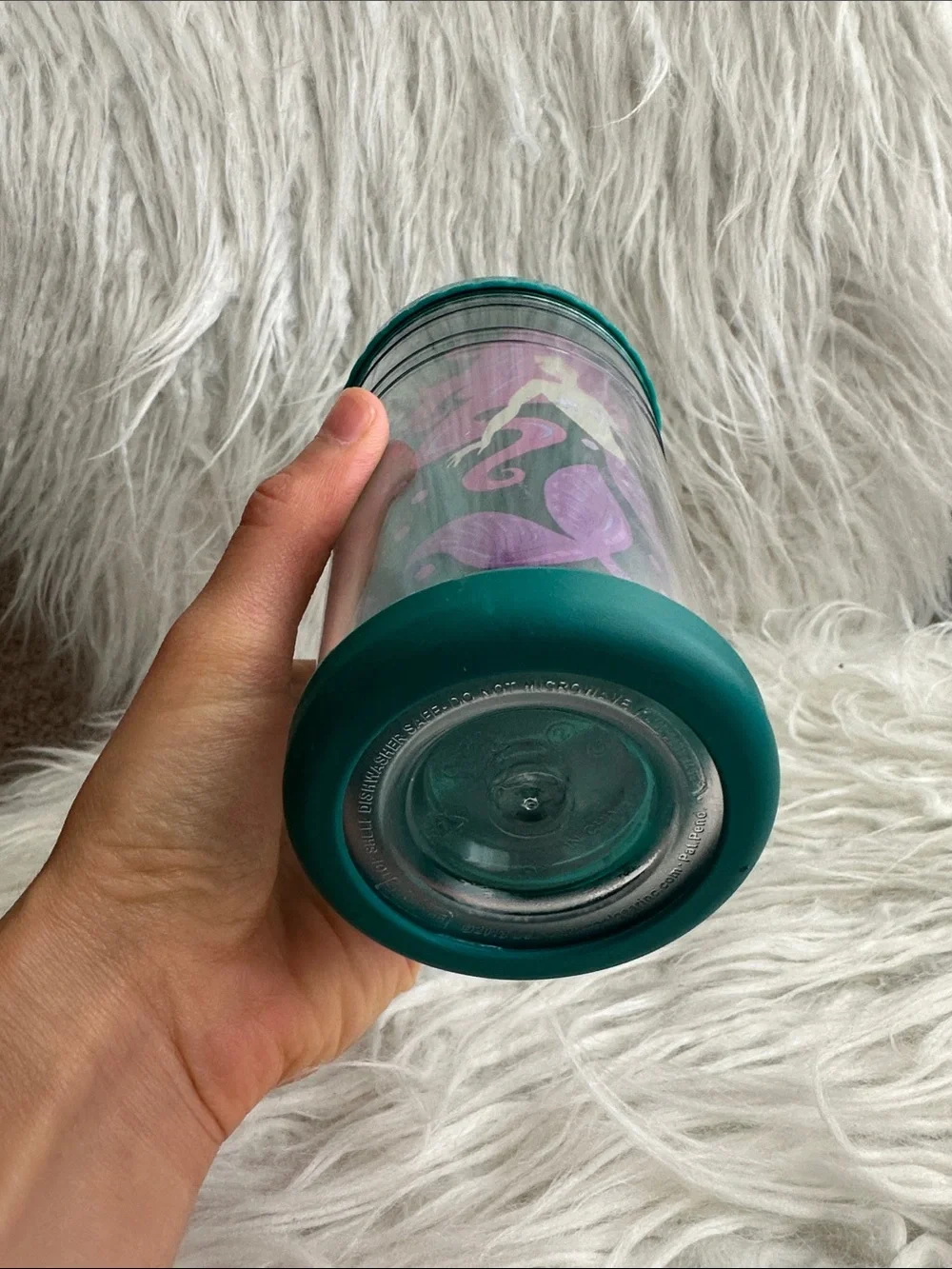 Teal Mermaid Acrylic Tumbler with Straw for school
